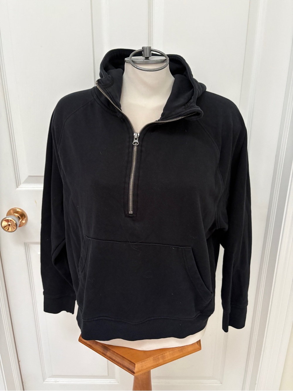 George Black Half-Zip Hooded Sweatshirt